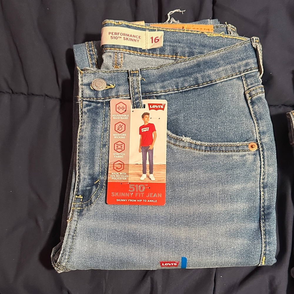 Levi’s Boys 510 Skinny Fit Adjustment Waistband Jeans 16 Regular (28x30)